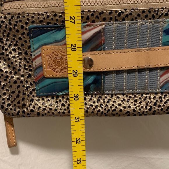 Consuela Wesley Uptown Crossbody Metallic Gold and Black Wristlet EUC - Picture 9 of 13